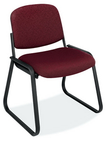 Office Source 2709 Blk Frame/ Fab Armless Side Chair