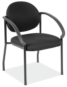 Office Source 2804GBLK Side Chair w/Arms and Black Frame