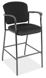 Office Source 2994BLK Blk Frame/Blk Fab Stool W/Arms