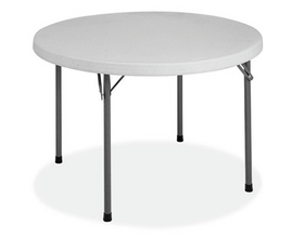 Office Source FBM60R Lt Gray 60"R Smooth Folding Table