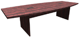 Office Source PL237 Boat Shaped Conference Table w/Slab Base,