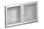 Office Source PL44SGD Silver Frame Set Of 2 Glass Doors-Pl144
