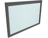Office Source PL71SGM Glass 40X15 Modesty Panel W/Brackets