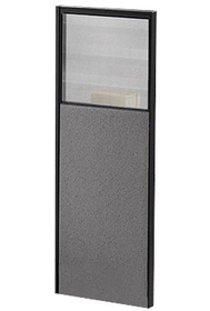 Office Source SPG6624 Pewter/Charcoal 66X24 Half Plexi Panel