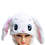 TopTie Full Animal Hoodie Faux Fur Girls Hat 3-In-1 Function - Rabbit