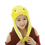 TopTie Girls Animal Design Winter Thermal Hat With Ears - Yellow Duck
