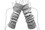 TopTie Fingerless Long Gloves Grey Knitted Arm Warmers