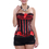 Muka Women's Bowknot Lace Corset Bustier Lingerie Cosplay Costume With Thong