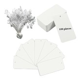 MUKA 100 Pcs Price Tags for Clothing Gift Tags with String Writable Hang Tags 4.7*2.3