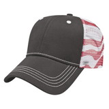 Blank and Custom Cap America I2011 Flag Mesh Back Cap