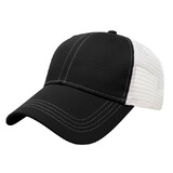 Cap America I3055 Unstructured Contrast Stitching & Mesh Back Cap