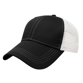 Cap America I3055 Unstructured Contrast Stitching &amp; Mesh Back Cap