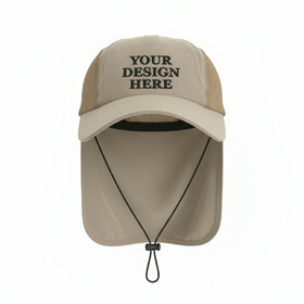 Custom Cobra Caps BLK Sun Blocker w/Neck Flap