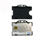 GOGO 100Pcs Hard Plastic Open Face 2 Cards ID Badge Holder for Standard Crad Credit Card Name Badge