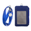 GOGO Heavy Duty Badge Holder with Necklace Vertical, PU Leather Pouch with Durable Ribbon Lanyard for Offices School ID