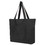Muka Large Canvas Tote Bag with Outer & Inner Pocket, 21.5 x 16 x 6 Inch Black Grocery Shopping Bag