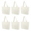 Muka 6 Pack Tote Bags with Bottom Gusset 16 x 12 x 4 Inch Natural Heavy Duty Cotton Canvas Bags
