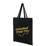 Personalized Embroidered Canvas Tote Bag, 14-1/2 x 17 Inch Heavy Duty Cotton Bag