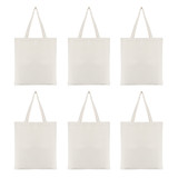 Muka 6 Pack Reusable Cotton Tote Canvas Bags 14-1/2 x 17 Inches, Christmas Gift Bag
