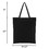 Muka Custom Black Cotton Tote Bag, Convention Canvas Tote Bag, 14-1/2 x 17 Inches