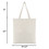 Muka Reusable Cotton Tote Canvas Bags, 14-1/2 x 17 Inches 12oz Shopping Bag - Natural