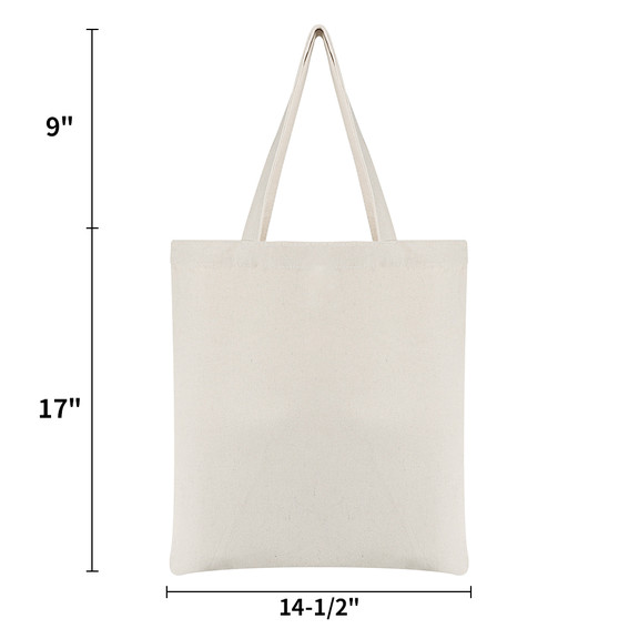Muka Custom Cotton Tote Bag, Convention Canvas Tote Bag, 14-1/2 x 17 Inches