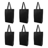 Muka 6 Pack Organic Grocery Tote Bags W/Bottom, 12oz Shopping Bags 14-1/2 x 17 x 4 Inch