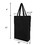 Muka 6 Pack Organic Grocery Tote Bags W/Bottom for School Art Supplies 12oz Thick Cotton Canvas Bag 14-1/2 x 17 x 4 Inch - Black