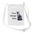 Custom Mini Crossbody Shoulder Bag, 7 x 9 Inch Canvas Zipper Handbags, Bridal Party Bag