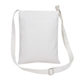 Muka Small Canvas Crossbody Bag with Zipper, 7" x 9" Blank DIY Craft Bag