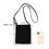 Muka Cross-body Shoulder Bag Purses, Black Mini Canvas Zipper Handbags for Kids Adult, 7" x 9"
