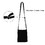 Muka 4 Pack Mini Crossbody Shoulder Bag Purses, Black Canvas Zipper Handbags, 7 x 9 Inches