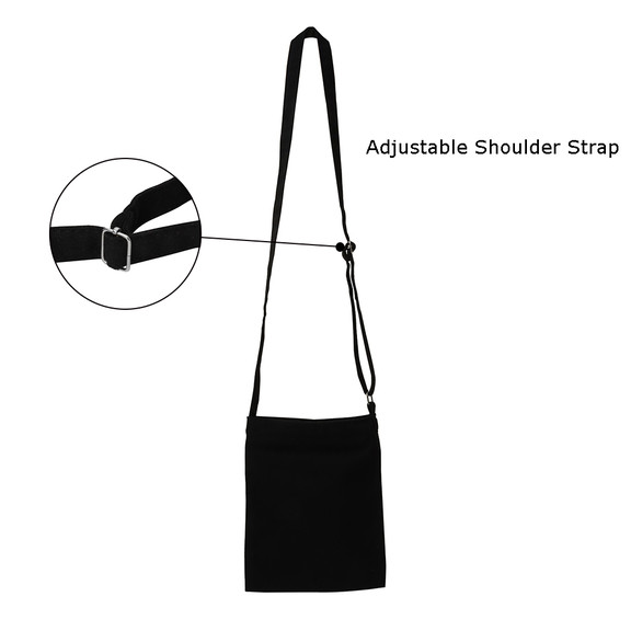Muka Cross-body Shoulder Bag Purses, Mini Canvas Zipper Handbags for Kids Adult, 7" x 9"