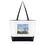 Custom Tote Bags with Lining & Zipper, 15-1/2" x 12" x 3" Personalized Canvas Gusseted Tote