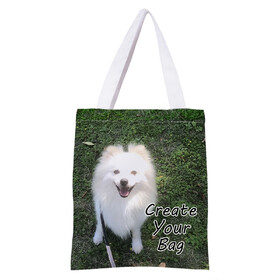 Muka Custom Canvas Tote Bag with Logo, Personalized Pet Bag, Printed Double Sided Reusable Bag