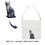 Muka Canvas Shoulder Crossbody Bag with Roomy Pocket, White Hobo Handbag
