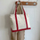 Muka Canvas Boat Tote Bag, Color Accent Shoulder Casual Zippered Bag - Natural / Red