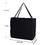Muka Large Tote with Bottom Gusset, 16oz Cotton Canvas Black Shopping Bag, 14-1/2 x 13 x 8-1/4 Inch