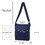 Muka Crossbody Hobo Tote Bag, Royal Blue Canvas Shoulder Bag with Zipper, 13-1/2 x 13-1/4 x 2-1/2 Inch