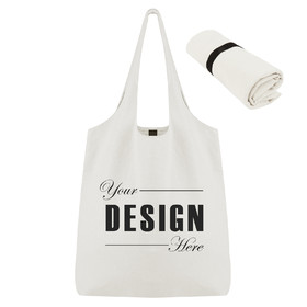 Custom Canvas Tote Bag with Inner Pockets and Elastic Band, Cotton Canvas for Shopping Kitchen Grocery