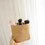 Muka Washable Grey Paper Bag, Cosmetic Organizer Makeup Brush Cup Holder, 4-3/4" x 4-3/4" x 8-3/4"