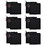 Aspire 12-Pack Canvas Coin Purses, Square DIY Small Zipper Pouches, 4-1/4 x 4-1/4 Inch (Black)