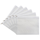 Aspire 6-Pack 12oz Cotton Canvas Zipper Bags, Pen / Pencil Cases 8 x 6 Inches, Christmas Gift Bag