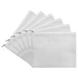Aspire 6-Pack Cotton Canvas Zipper Bags, Pen / Pencil Cases, DIY Craft Bags, 8 x 6 Inch