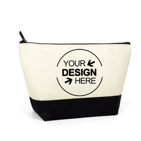 Muka Personalized Linen Makeup Bag with Logo, Custom SPA Cosmetic Case, Travel Toiletry Bag