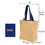 Muka Two-color Reversible Tote Bag, Brown Tyvek Paper-like Shoulder Bag / Blue Canvas Handle Bag