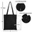 Muka Canvas Tote Bag 15 x 16 Inch, 100% Cotton Black Tote Bag for DIY Crafts, 12oz Heavy Duty Grocery Bag