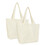 Muka 2 Pack Natural Canvas Tote Bags, 12oz Heavy Duty Grocery Shopping Bags, 18 x 15 x 5 Inches
