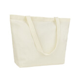 Muka Large Gusseted Cotton Tote Bag, Long Reinforced Straps Grocery Bag, 18" x 15" x 5"