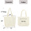 Muka Large Natural Cotton Gusseted Tote Bag, Long Reinforced Straps Grocery Bag, 18" x 15" x 5"